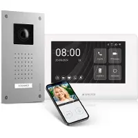 Balter ENTRI L Unterputz Video Türsprechanlage mit Full HD Kamera und Audio Modul inkl. 2-Draht 1x 7 Zoll WiFi HD Monitor Smartphone App für 1 Familienhaus Set
