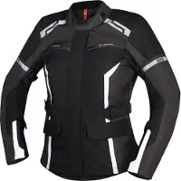 IXS Evans-ST 2.0 Damen Motorrad Textiljacke, schwarz/grau/weiß, 2XL