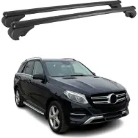 Omac Dachträger Grundtäger für Mercedes GLE W166 2015-2019 75kg Alu Schwarz 2tlg