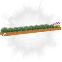 DELUKE Hochbeet aus Cortenstahl AKSEL | unten offen | Pflanzenbeet Metall Gartenbeet Blumenbeet Beet hoch Frühbeet für Garten Gemüsebeet, 770x100x36cm