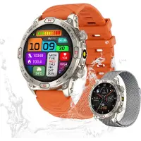 Valdus Herren’s 1 ATM Wasserdicht Fitness-Tracker Smartwatch 1.43 Zoll mit SPO2, Herzfrequenzsensor, Schrittzähler & 107 Sportmodi