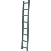Iller-Leiter Iller Aluminium Dachleiter mit hochwertiger Pulverbeschichtung 8 Sprossen Alu Blank