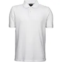 Tee Jays Herren Pique Polo-Shirt, Kurzarm BC3301 (4XL) (Weiß)