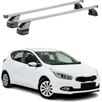 Omac Menabo Dachträger Grundtäger für Kia Ceed 2012-2018 75kg Stahl Silber 2 tlg