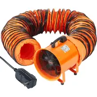 Vevor Bauventilator 365-W-AC-Motor Baugebläse 2810 U/min Baulüfter Gebläse 1214 L/s (2574 CFM) Axiallüfter 10 m Schlauch Axialgebläse 79 dB Geräuschpegel Industrielüfter IP44