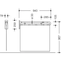 Hewi 801.52B10041 92 Duschspritzschutz Ser 801, matt,