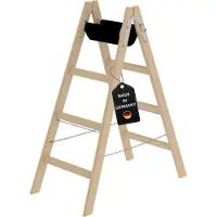 Proregal Sprossen-Stehleiter Holz 2x4 Sprossen