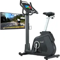 Skandika Ergometer Cykling P14 | Heimtrainer mit Touchscreen, Multimedia Android Computer, bis 150 kg, bis 205 cm, Lautsprecher, Bluetooth