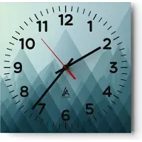 ARTTOR Wanduhr - Quadrat - Glasuhr - Abstraktion modern - 30x30cm - Schleichendes Uhrwerk - Lautlos - zum Aufhängen bereit - Dekoration Modern - Wanddekoration aus Glas - C4AC30x30-4007