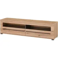 Lomadox Wohnwand mit Lowboard & 2 Wandregalen in Eiche 3 teilig COLORADO-61