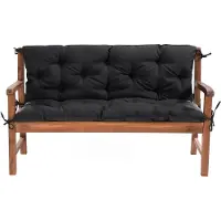 Mayaadi Home Gartenbankauflage Schwarz 120x60x50 Bankauflage Bankkissen Sitzkissen Sitzpolster Auflage Sitzbank Sitzkissen