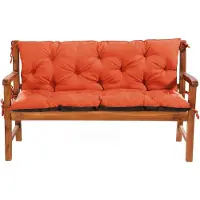 Mayaadi Home Gartenbankauflage Orange 120x60x50 Bankauflage Bankkissen Sitzkissen Sitzpolster Auflage Sitzbank Sitzkissen