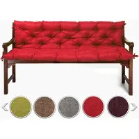 Sunnypillow Bankauflage Stuhlkissen Bankkissen 100 x 40 x 40 cm Sitzkissen und Rückenkissen für Hollywoodschaukel Polsterauflage Auflage - Rot