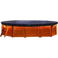 Quick Star Solar Poolabdeckung Oval 730 x 500 cm, Schwarz, 200 g/m² PE