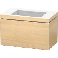 Duravit Waschtischunterschrank c-bonded L-Cube 80x48cm, o HL, med. Ei, 1 Ausz., wandhängend