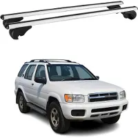 Omtec Dachträger Grundtäger für Nissan Pathfinder R50 1997-2005 75kg Alu Silber 2 tlg