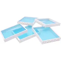 LEGO 1x6x5 Fenster Weiß und transparent blaue Scheiben - NEU! Menge 5x
