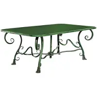 Casa Padrino Gartentisch aus Schmiedeeisen - verschiedene Farben - 120 cm x 70 cm x H45 cm - Luxus Gartenmöbel