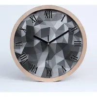 Tulup Holzuhr 20fi cm wanduhr - schwarze Spitzen - abstrakt Dreiecke