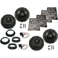 DSX JBL Lautsprecher für VW Jetta 1K5 1KM Bj 05-10 Tür vorne hinten Dämmmatte 1200 W