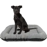 BOUTIQUEZOO Hundebett - Wasserfest, Waschbar Hundematte aus Codura | In & Outdoor für große und riesige Hunde | Farbe: Grau, Größe XXL: 120 x 90 cm