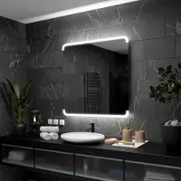 Alasta Badspiegel mit LED Beleuchtung - Assen - 80 cm, 80 cm
