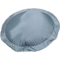CF Luftkissen Poolabdeckung Aeroshield, aufblasbare Abdeckplane rund Ø 460 cm, 580 g/m² grau mit Ösen und Spannseil