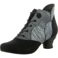 Simen Damen Schnürstiefeletten 39333-38, 39333-39, 39333-40, 39333-41 SIM-3060A schwarz/weiss 40