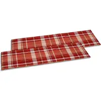 GO-DE Textil, Bankauflage 3-Sitzer, 2er-Set, Farbe: rot, Maße ca.: 148 cm x 43 cm x 5 cm