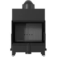 Kratki Luftkamin FLOKI S einfach 8 kW Ø 160 mit schwarzem Thermotec und Schließmechanismus