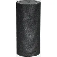 Markenlos Kratzstamm/Sisalsäule/Ersatzstamm für Kratzbäume - Ø 11 cm, Gewinde M8 - schwarz - Länge 50 cm - inkl. 3 Befestigungsschrauben