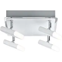 Paulmann Spotlight Launcher 4x4,5W Weiß gebürstet/Chrom 230V Metall