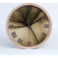 Tulup Holzuhr 20fi cm wanduhr - schwarze Spitzen - Löwenzahn Samen