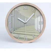 Tulup Holzuhr 30fi cm wanduhr - weiße Spitzen - Gang