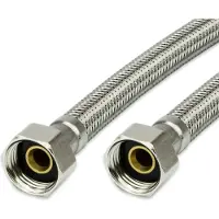 AWM Edelstahl Flexschlauch (DN8) 1/2" ÜM x 1/2" ÜM - 60 cm Armaturn Panzerschlauch Sanitär Hauswasserwerk