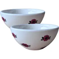 Pozostae marki Keramikschalen - Set 2 - Blumen | | 16 x 16 x 7 cm | Multicolor
