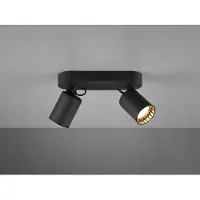 Meine Wunschleuchte Cooler LED Deckenstrahler 2 flammig Schwarz Beleuchtung Flur Diele & Treppenhaus