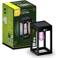 Calex Smart Solar-Laternen-Wandleuchte, RGB, Dimmbar, Spritzfest, Schwarz