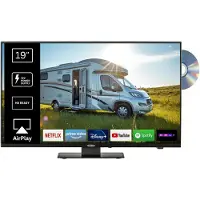 Reflexion LDDX19IBT Black Smart TV mit int. DVD-Laufwerk für Caravan 12/24/230 Volt