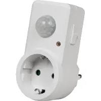 ETT Steckdosenadapter weiß, 1-fach Schuko bis 1200 Watt, mit Bewegungsmelder
