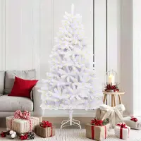 Prolenta Maison Exclusive - Künstlicher Weihnachtsbaum 300 LEDs PVC und Stahl Weiß