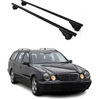 Omac Dachträger für Mercedes E Klasse S210 T-Modell 1996-2002 75kg Metall Schwarz 2x