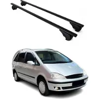 Omtec Dachträger Grundtäger für Ford Galaxy 1995-2006 75kg Metall Schwarz 2 tlg