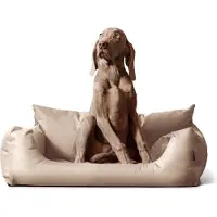Tierlando NEMO Hundebett Hundesofa S M L Hundekorb Katzenbett 65 80 100cm - Größe: 100x80cm | Farbe: 14 Beige