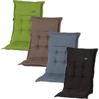 Madison Hochlehner Sitzauflage Sitz Auflage Kissen Stuhlauflage Polster Polyacryl, Farbe:Schwarz