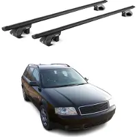 Aurilis Dachträger Gepäckträger für Audi A6 Allroad Avant 1994-2005 Alu Schwarz 2x ABE