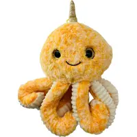 SOMA Kuscheltier Krake Plüsch Spielzeug Octopus Kuscheltier Cartoon Oktopus Orange 34cm (1-St), Kuscheltier Cartoon Oktopus Stofftiere Plüschtiere Geburtstag Geschenk