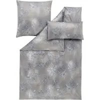 Estella Exquisit Schweizer Premium-Satin Kissenbezug einzeln Svizzera Farbe grau-810 Größe 40 x 80 cm