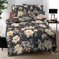 Kaeppel Biber Bettwäsche Magnolia schwarz 135x200 cm + 80x80 cm