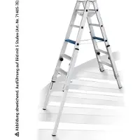 Iller-Leiter Iller Treppenhausleiter Multilift Ergo Plus eloxiert 2x8 Stufen